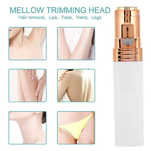 Facial Hair Remover voor vrouwen, Elektrische Pijnloze Haar Verwijdering USB opladen, Portable Hair Lichaam Scheerhaar Ontharingshulpmiddel voor vrouwen, Lipstick Grootte Mini Hair Removal Apparaat 5