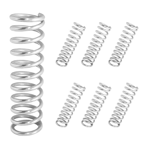 10 stuks Mini roestvrij stalen veren, metalen veren voor vervanging en reparatie, 1 x 9 x 60 mm compressieveren, mechanische compressieveren