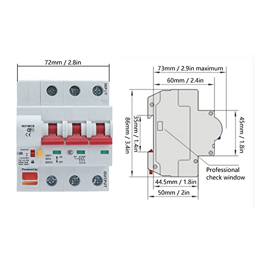 3p Smart Circuit Breaker met Wifi Antenna Control Server AC 400V Leakage Protection Switch (40A) 4