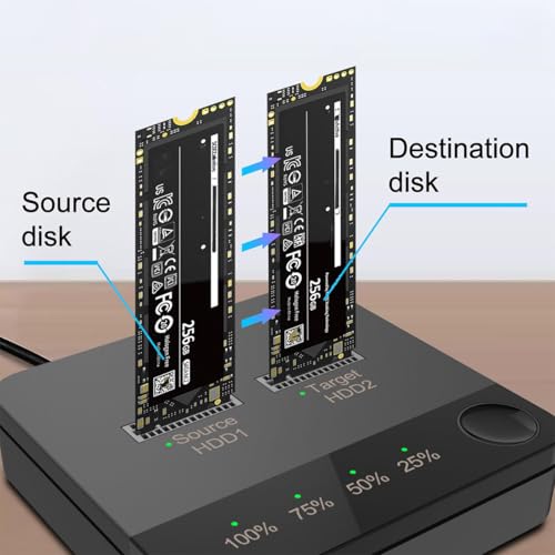 M.2 SATA harde schijf duplicator, snelle M.2 SSD klonen tool, universele SATA naar SATA duplicator voor eenvoudige gegevens back-up en overdracht 5