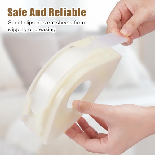 4 st Onzichtbare Lad Bed Cover Fixer, Sheet Holder met vergrendeling Strips, Sheet Holders voor beddengoed, Inbouwvel Clips met Lock Strips, Bed Sheet Grippers, Non-slip Locking Sheet Clamps 3