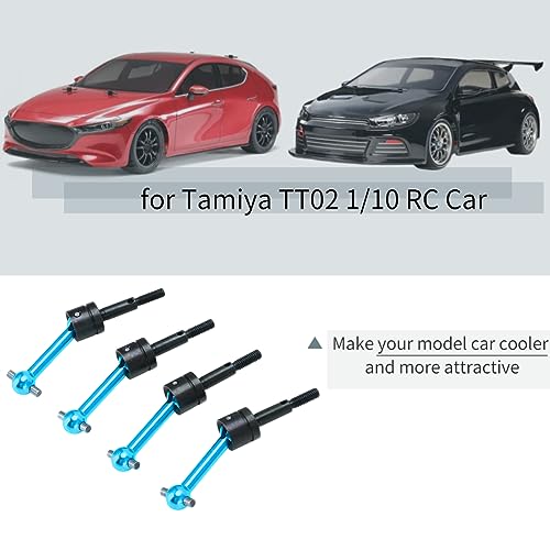 4Pcs RC Car CVD Drive Shaft, 70mm Aluminium Drive Shaft CVD voor TT02 1/10 RC Car(Blauw) 5