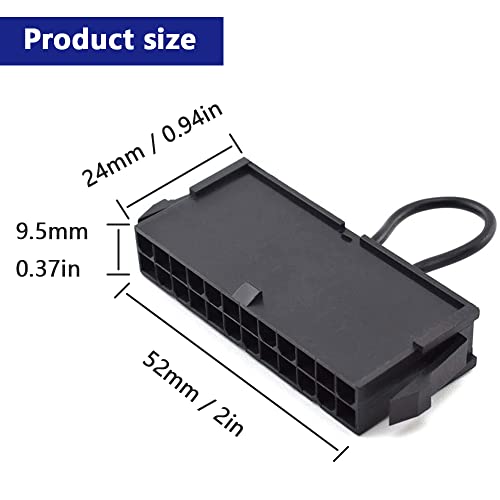 24 Pin ATX Power Jumper Bridge Tool PSU Test Starter Tester Startschakelaar Compatibel met 20/24 Pin Connector (2PCS) 3