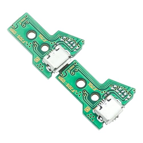 Sea 2 Piece Controller Laden Pad, Interface Card JDS-055 en 12 Pin Ribbon Kabel Compatibel met Ps Four Pro en PS Four Slim Draadloze Controller Vervanging Laadhaven Montage