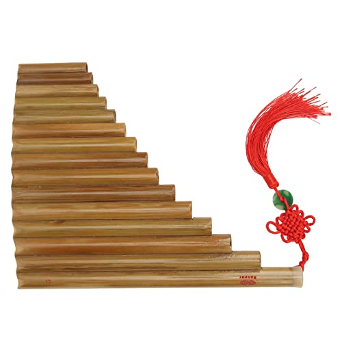 Pan Pipes, Pan Fluit Natuurlijke Bamboe met reinigingsgereedschap om te spelen voor beginners(Rechtse hand) Het spelen van muziekinstrumenten 3