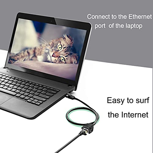 4 Pack Ethernet Extension Cable, CAT6 LAN RJ45 Network Patch Cord Man naar vrouw Schroef Panel Mount voor Router Modem Smart TV PC Computer Laptop 30cm 3