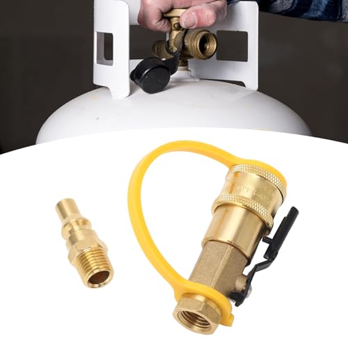 Gas Hot koppeling veilige aansluiting 1/4 messing metaal hittebestendig nauwkeurige draad gas shut-off klep voor draagbare grill