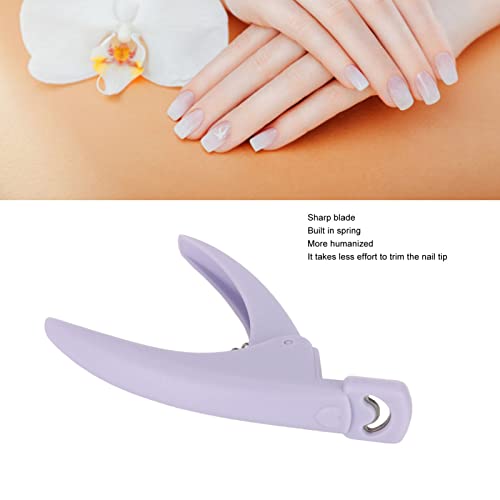 Nagel Tip Cutter, Roestvrij staal Portable Professional Artificial Nail Trimmer, Professional Acryl Valse Nagel Clipper voor Manicure DIY (Paars) 3