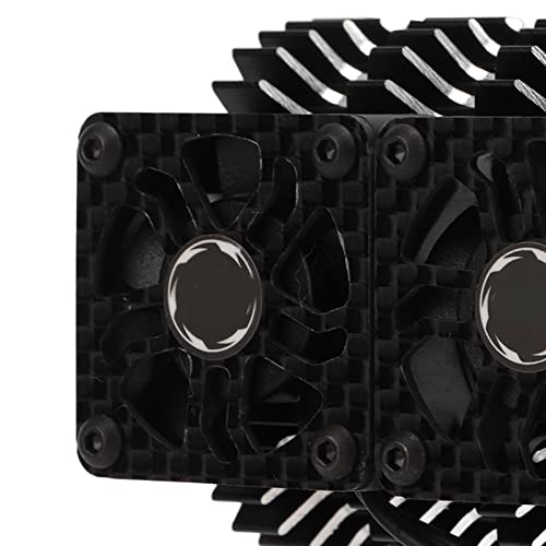 RC Brushless Motor Fan, Double Fan, 40-42Mm, Aluminium, RC Car Heat Sink voor 1/8 Remote Controlled Car(Zwart) 4