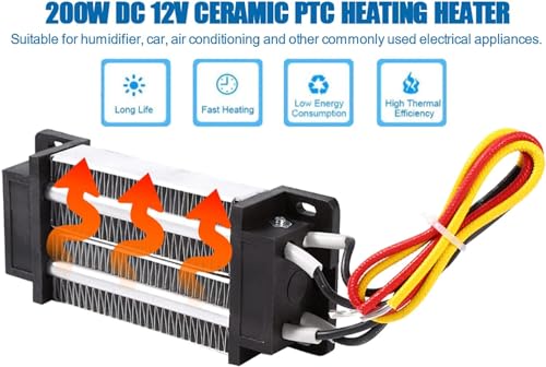 PTC Verwarming Heater 200W DC 12V Elektrisch Geïsoleerd Keramisch Thermostatisch Hoge Vermogen PTC Verwarming Element Heater