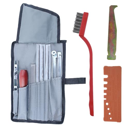 Universal Sharpening Set, Sharpener Set voor Draagbare kettingzaag, Verscherping Set, Kettingzaag met gereedschapszak + metalen borstel, kettingslijper + ijzeren haak
