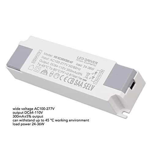 LED Driver Load Power Drive Connector Transformer voor LED-verlichting 24‐36W 300mA ingang AC100‐277V uitgang DC64‐110V 3