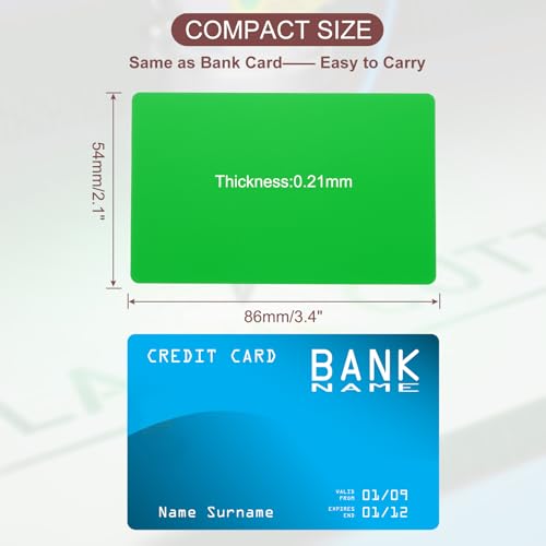 0.2mm Metal Business Cards, 100st Blanco naam kaart laser graveren aluminium voor DIY cadeaukaarten, Groen