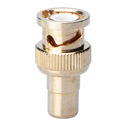 BNC Man naar RCA Vrouwelijke Phono Adapter CCTV Coaxiale Koppelaar Plug Adapter Compatibel met CCTV Security Camera / Surveillance Systems, DVR's, Camera's, Wisselaars, TV Kabel, Gold Plated