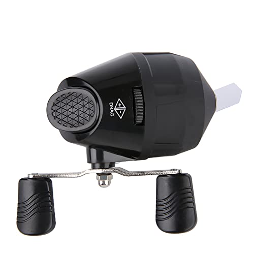 Lichtgewicht, Portable Spincast Vissen Reel en Slingshot, Metal Rocker Arm, Outdoor Shooting Harpoon Dart Reel - Ideaal voor beginners en visserijliefhebbers - Blauw (zwart)