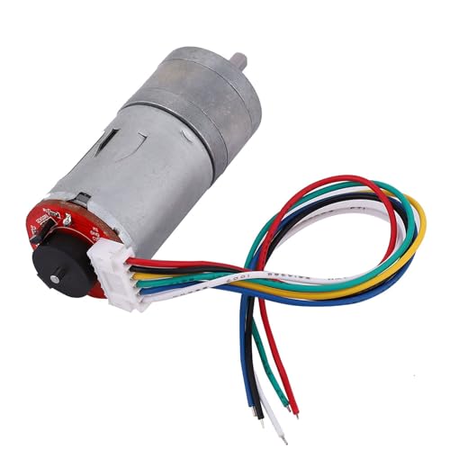 JGA25-371 Encoder Gear Motor Kit met Mounting Bracket en 65Mm Wiel voor autorobots en printers, DC12V, 130RPM (Speed 500)