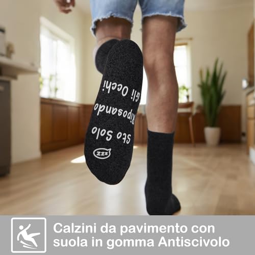 1 paar mannen niet Sto Dormendo Sto Solo Riposando Gli Occhi Italiaanse sokken 3