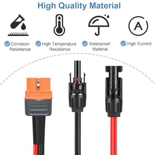 XT60i naar Solar Module Adapter, 10 AWG naar XT60i Plug, XT60i Extension Cable voor Solar Generator, Portable Power Station, Solar Panels (0,6m) 4