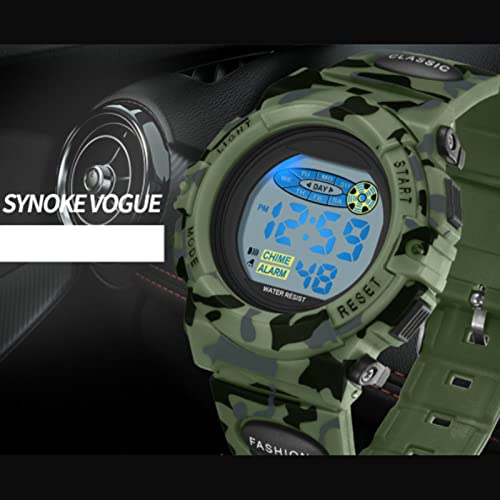Sport horloge voor mannen, digitale sport horloge waterdichte Noctillucent Chronograph horloge voor mannen student geschenk Outdoor Camouflage kleur 3