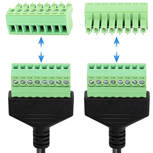 RJ45 Schroef Terminal RJ45 Man tot 8 Pin Schroefblok Terminal Solderless Kabel voor Cat5/6/7 Ethernet Extender AV CCTV Network Adapter (UP) 5