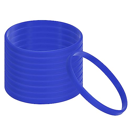 Siliconen armbanden, Verpakking van 50 Kleurrijke Rubber armbanden, Witte Elastische Sport Hoofdbanden voor Volwassenen, Tieners Sport, Team Games, Donker Blauw