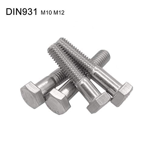 M12 Schroefbout 304 Roestvrij staal Hex Bolt Coarse draad Hex Schroef (verpakking van 2) - M12x45mm 4