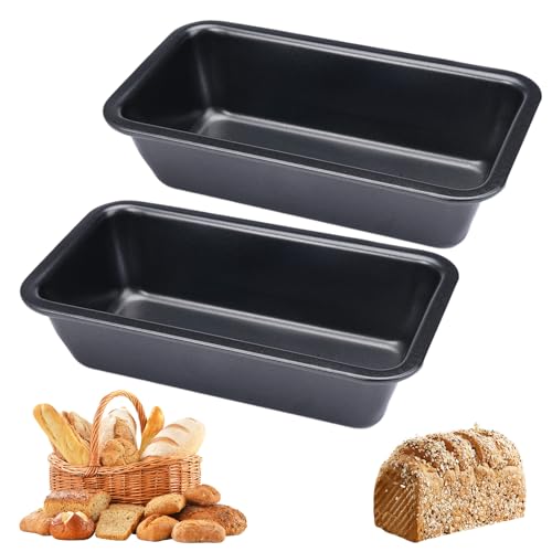 2 stuks Rechthoekig Brood Pan Niet-Stick Rechthoekig Broodpan, Koolstofstaal Broodbakvormen, Broodbakkerij voor thuis, Bakkerij, Restaurant (Grijs)