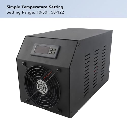 Watertank koelsysteem, watertank koeler, 1/4 pk, waterkoeler met pomp en slang, 16 gal, 60 liter, waterkoelingssysteem voor koraalvissen, garnalen, hydroponische tank (EU-plug 3
