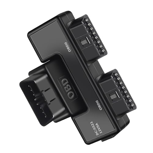 OBD2 OBD2 Splitter, 16-Pin, OBD II met DC Interface voor snelle overdracht, 1 Plug naar 2 poorten, Universeel voor alle OBD2 voertuigen