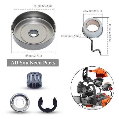 Clutch Drum Sprocket Kit voor Stihl 017 018 021 025 MS170 MS180 MS210 MS230 MS250, 325"-7 Clutch Drum Vervang OEM 1123 640 2074 Kettingzaag met naaldlager Worm Gear Clutch Wasmachine