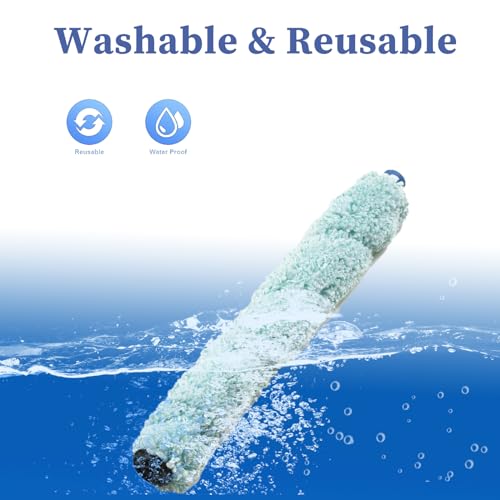 2 x Hoofdrolpenseel voor iLife W400 Medion MD 18379/18999 ILIFE W450 Stofzuiger, Efficiënt reinigen, Blauw, Turkoois 4