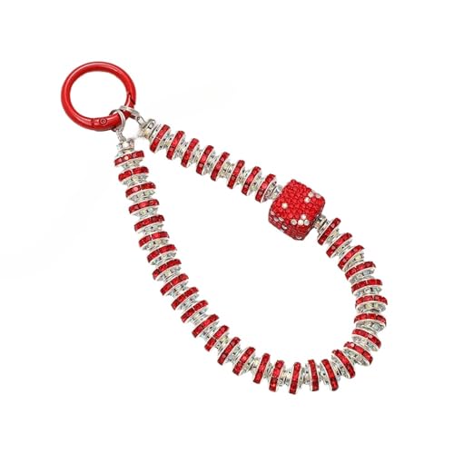 Universele korte parels mobiele telefoon ketting, glitter strass mobiele telefoon parels lanyard armband ketting mobiele telefoon armband mobiele telefoon sieraden sleutelhanger
