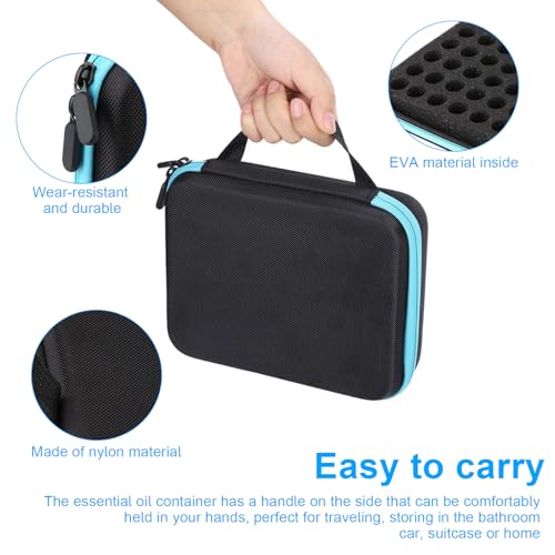 63 compartimenten voor het opslaan van etherische oliën, geschikt voor 1-2ml essentiële olieflessen, globuli zak kan essentiële olie flessen en nagellak flessen op te slaan 3