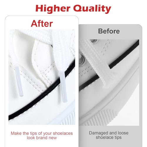 78PCS Sheelace Tips Reparatie Gereedschapsset, Heat Shrink Schoenace Agliets, Universal Plastic Schoen Lace Ends Tips voor het repareren en inkorten Schoenen, Duurzame Plastic Agliet Vervanging 5
