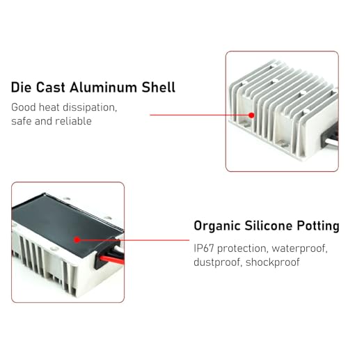 Stap omhoog Boost Converter DC 12V24V(9‐30V) naar DC 36V 15A 540W spanningsregelaar Transformer Module IP67 Waterdicht, Large Pass Current 4
