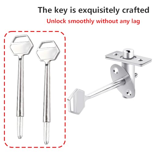 2 st Universele deurbeveiliging Rack Bolt sleutel, raamsleutel, zinklegering Star sleutel, slot Bolt sleutel voor deuren en ramen sloten, sleutel lengte 106m m 5