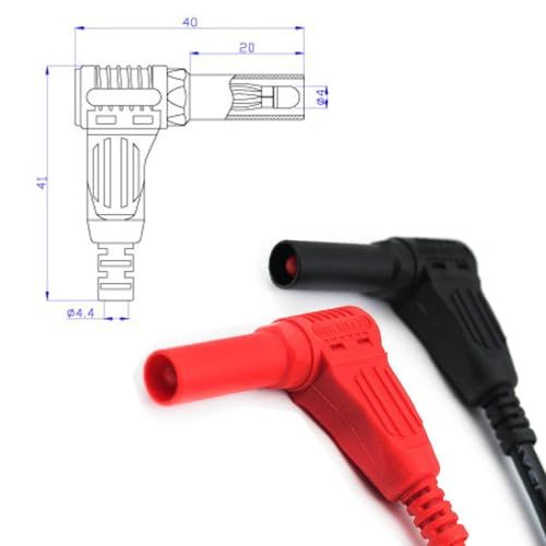 Banaanplug 90 g 4 mm Isolament Banaanplug Banaanplug voor multimeter Test Black Red Pack van 10 5