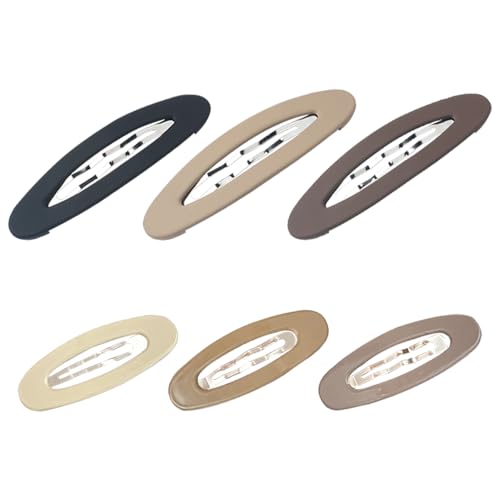 6 st. Grote snap haarklemmen voor vrouwen metalen non slip Matte Snap Clips voor haar Vintage Eenvoudige waterdruppel Haarspeld Multikleurige accessoires Decoraties voor vrouwen meisjes (5