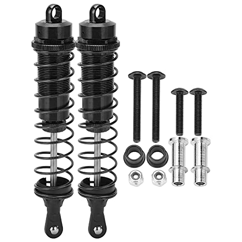 2Scs 1/8 RC Shock Absorber 140mm Oil Filled Shock Absorber Verstelbare lente shock absorber voor TRAXXAS SLASH 2WD RC Car(zwart)