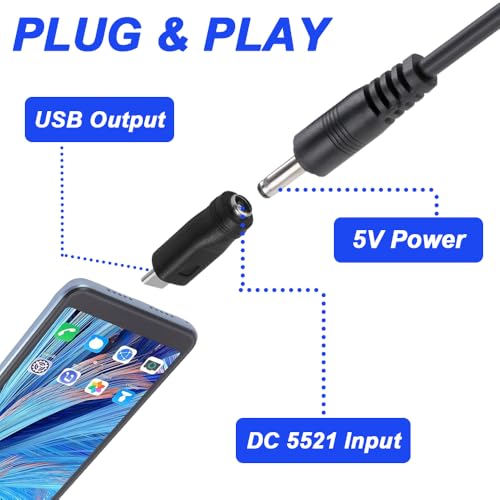 DC-plug met USB-adapter 5.5mm x 2.1mm & DC-plug met Type-C-adapter 5.5mm x 2.1mm 5V-converterplug voor USB-apparaten en laptops (Terug van 10) 4