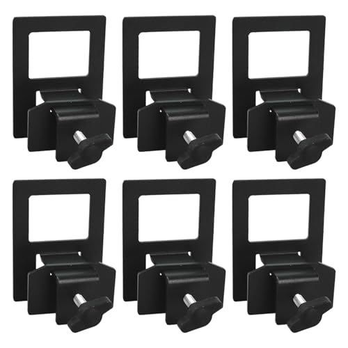 Verpakking van 6 antislip matraszegels, verstelbaar hoofd en voetbord voor metalen bedframes, zijmatrashouders, zwart (A)