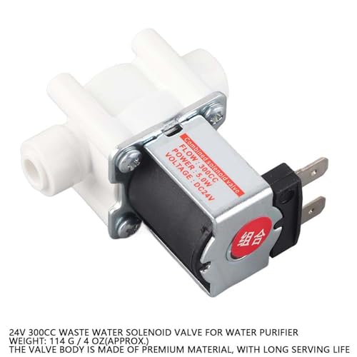 24 Valve Magneet, Elektrische Drain Valve 300cc Afvalwater Solenoïde Valve 24V Normaal gesloten Type voor waterzuiveraar