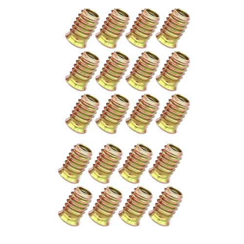 20 stuks Gegalvaniseerde draad invoegen Hout Hoge Hardheid Schroefmoeren M5 Hex Socket Schroefmoeren voor houten meubels Schroef invoegen