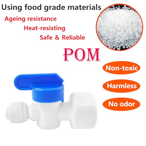 1 Piece 1/2" Vrouw tot 1/4" Inline Faucet/Shut-Off Valve, Plug Connection Adapter Past voor koelslang, Waterbuis 3