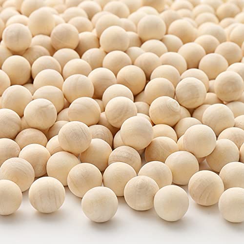 500 st houten ballen 10mm houten kralen ambachtelijke kralen voor doe-het-zelf sieraden accessoires (10mm)