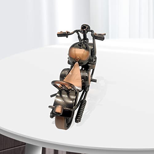Model Motorfiets, Classic Metaal Motorfiets Model Creative Birthday Gift voor vriendje vader Fotografie Decor Props (Retro Koper) 5