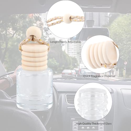 10 stuks auto-luchtverfrissers, parfumflessen, navulbaar, auto-hangende diffusorflessen, auto etherische olie, aromatherapie, diffuser, fles, leeg, ornamenten, luchtverfrisser voor auto, thuis 3