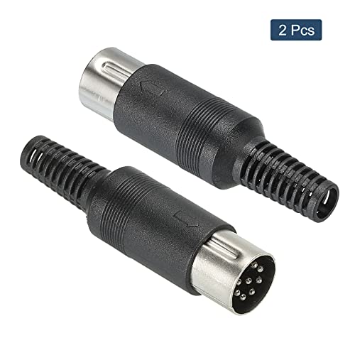 S-Video DIN Mannelijke Socket 8 Pin Signal Transmission voor TV, DVD Speler, verpakking van 2 3