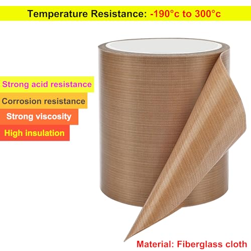 1 Roll Hoge Temperatuur Kleefband, 180mm x 10m Heat Resistant Teflon Tape, voor Vacuum Apparaat, Hand Afdichting, Pols Afdichting 4