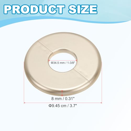 Wand Split Flange 34.5mm, ABS Ronde Zelfklevende Rosette Plaat Gesp, Hookah Cover voor Keuken, Badkamer, Arm, Pipe Faucet, Decoratie, Goud